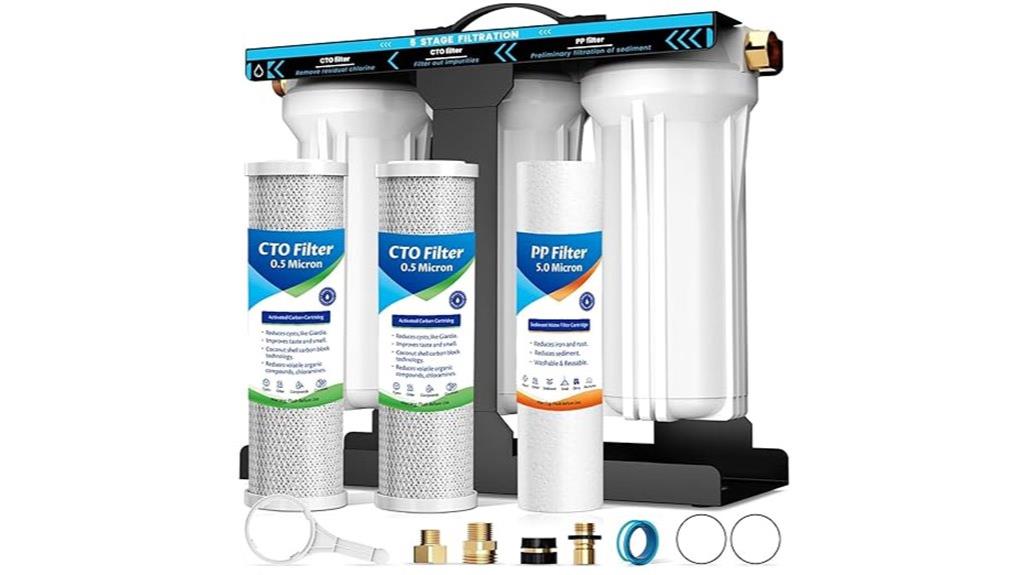 three stage rv water filter