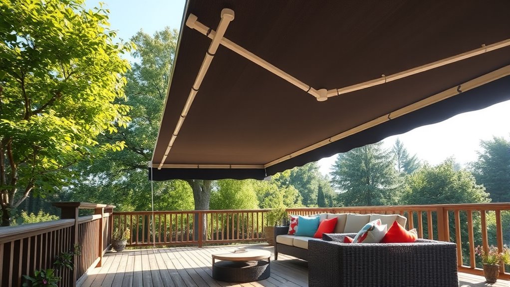 top retractable deck awnings