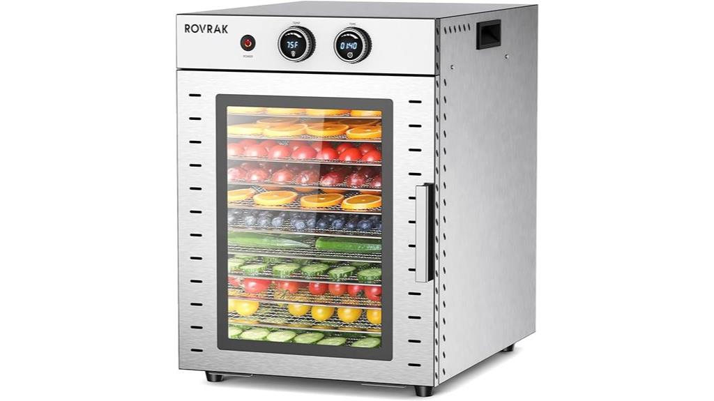 twelve tray adjustable dehydrator