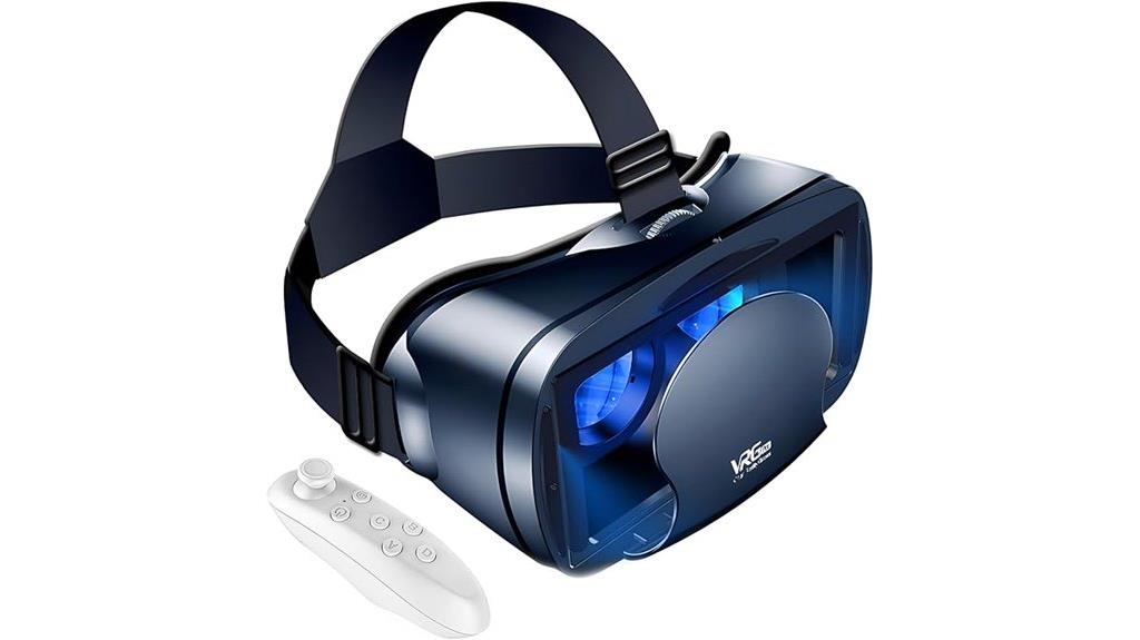 vr headset with controllers