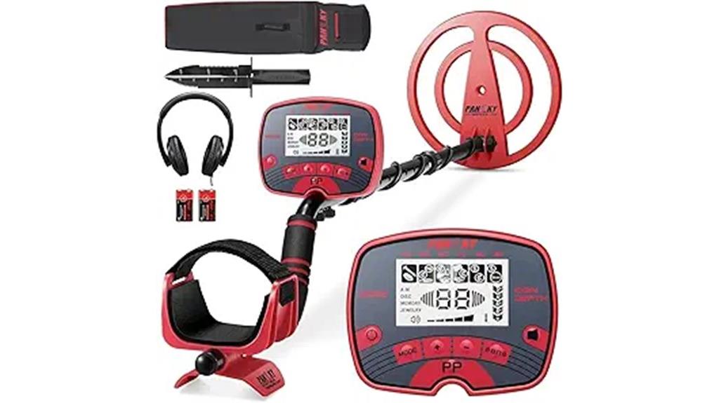 waterproof metal detector with lcd
