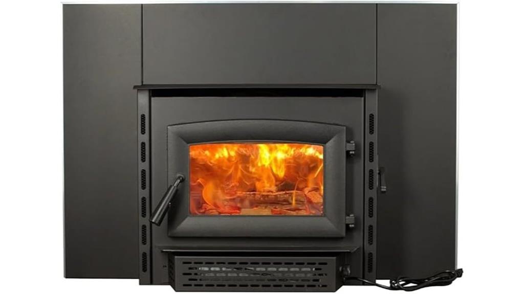 wood stove insert black