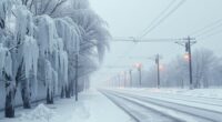 ice storms damage power lines
