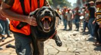 managing aggressive dogs amidst chaos