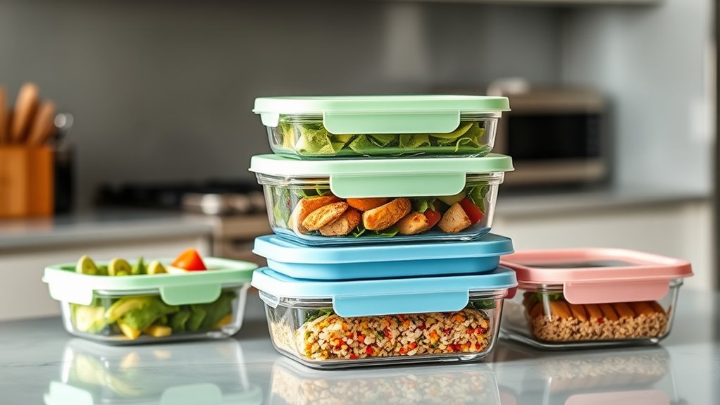 top glass meal storage