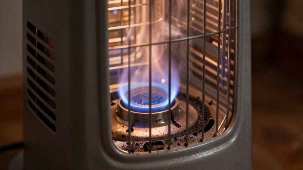 check flame color regularly