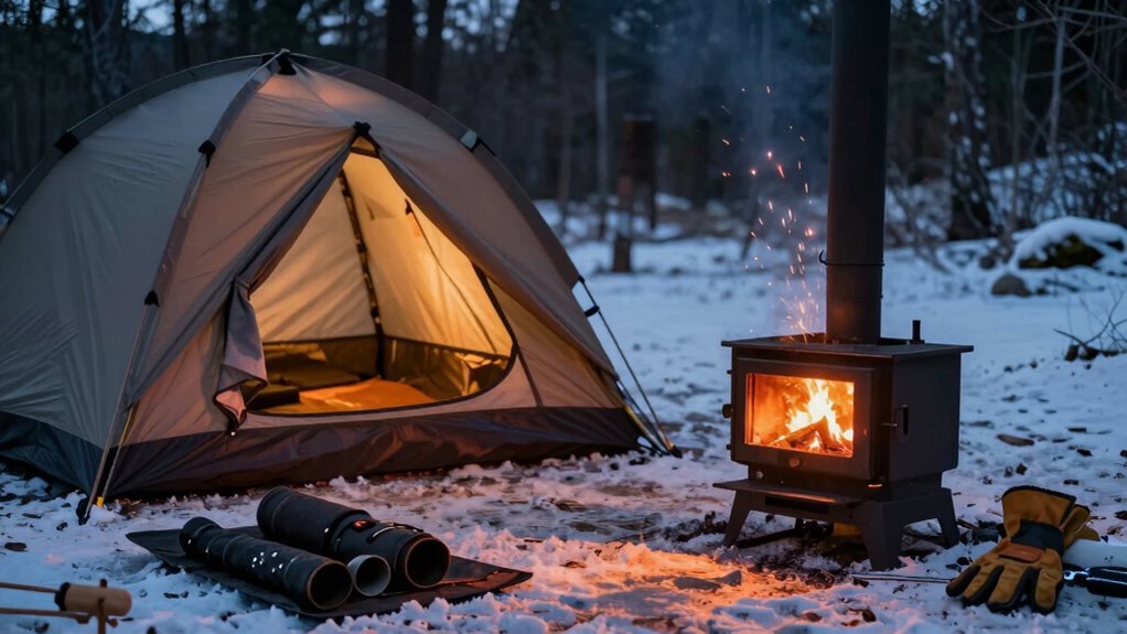 ensure safe tent stove setup