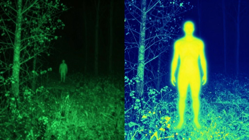 light amplification versus heat detection