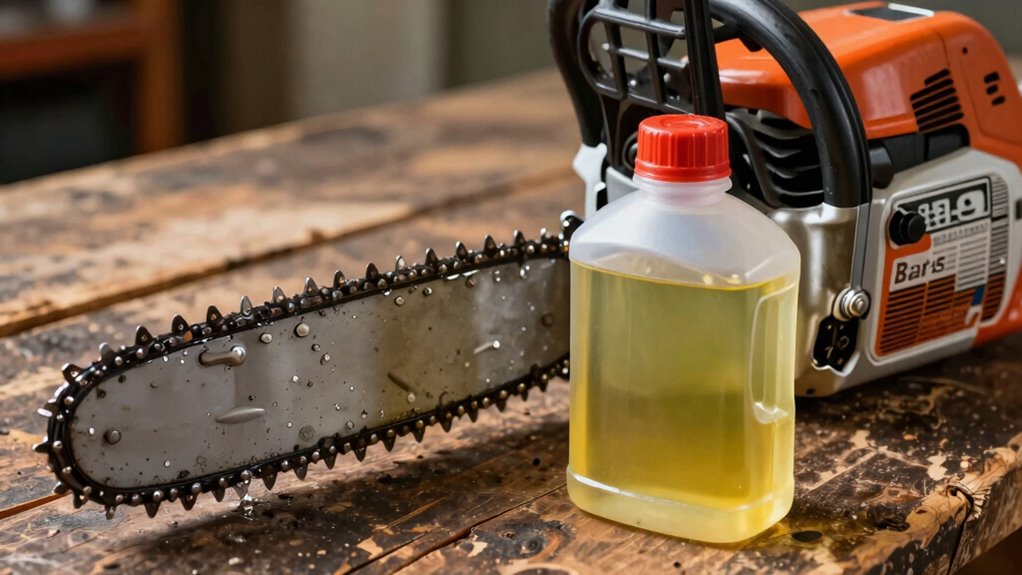 proper chainsaw bar oil application