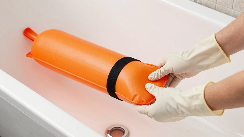 safe bathtub bladder usage