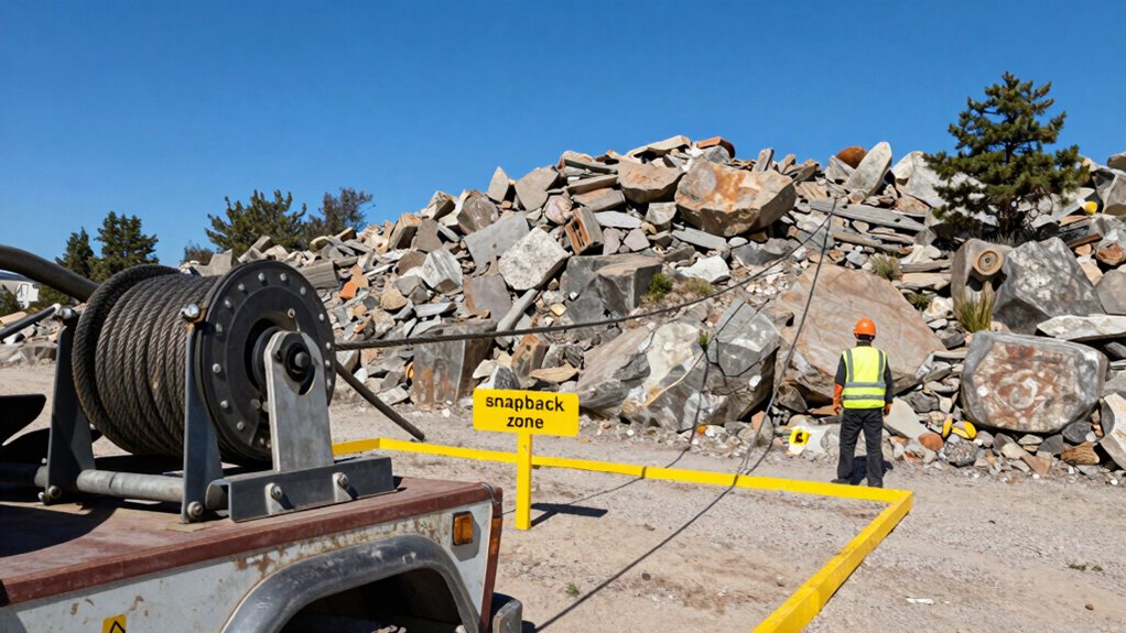 stand clear of winch line