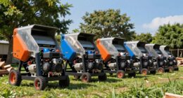 top gas powered wood chippers