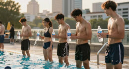Feels like a reset, say Londoners as they cool off with morning swim